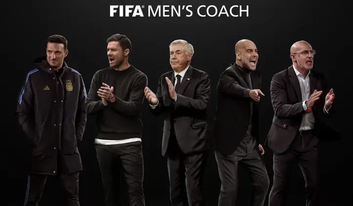 ফিফা বর্ষসেরা কোচের পুরস্কারের জন্য প্রতিদ্বন্দ্বিতা করছেন ৫ শীর্ষ কোচ