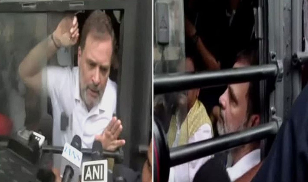 রাহুল ও তার বোন প্রিয়াঙ্কা গান্ধী আটক