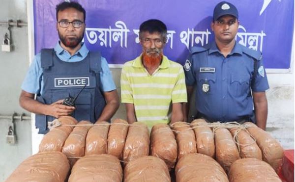 কুমিল্লায় ৫২ কেজি গাঁজাসহ আটক ১